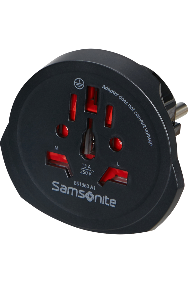 Samsonite Travel Accessories World to Europe Adaptor Black